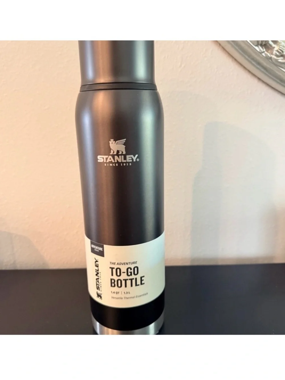 Stanley Matte Black To-Go Vacuum Bottle with Cup - Picture 3 of 4